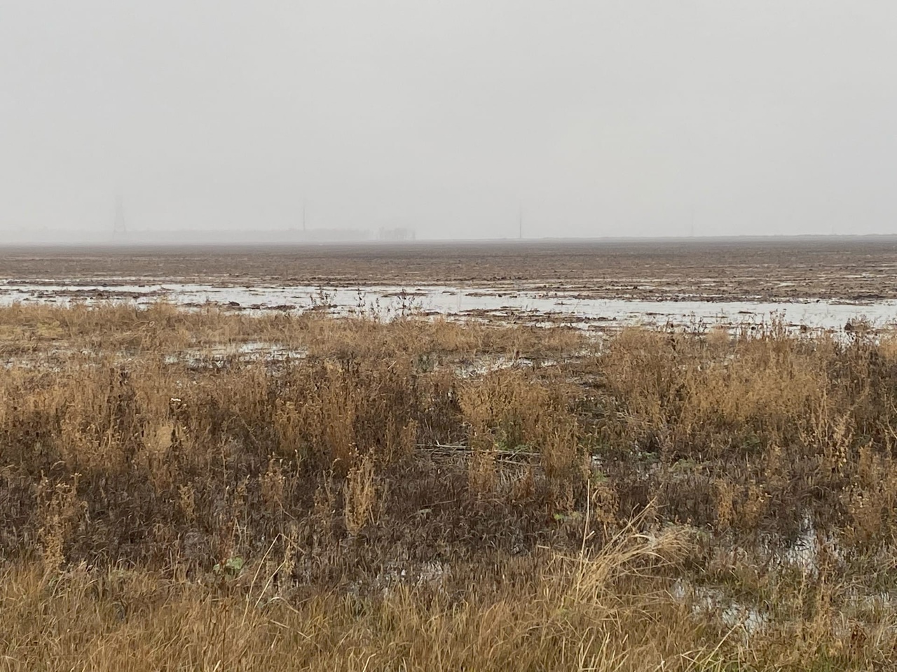 Оренбург вода 14 апреля. Пруд-испаритель с дамбой.