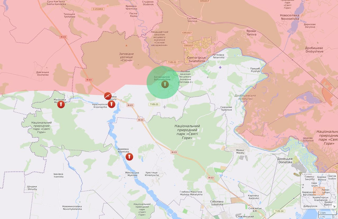 Город северск донецкая область карта