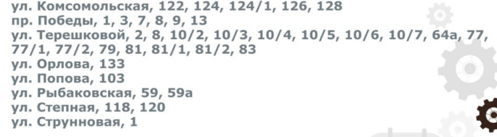 отключение воды