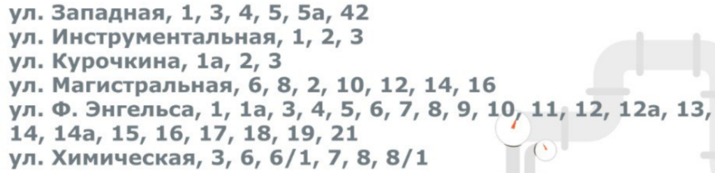 отключение воды