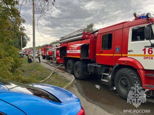 пожар на заводе в Орске