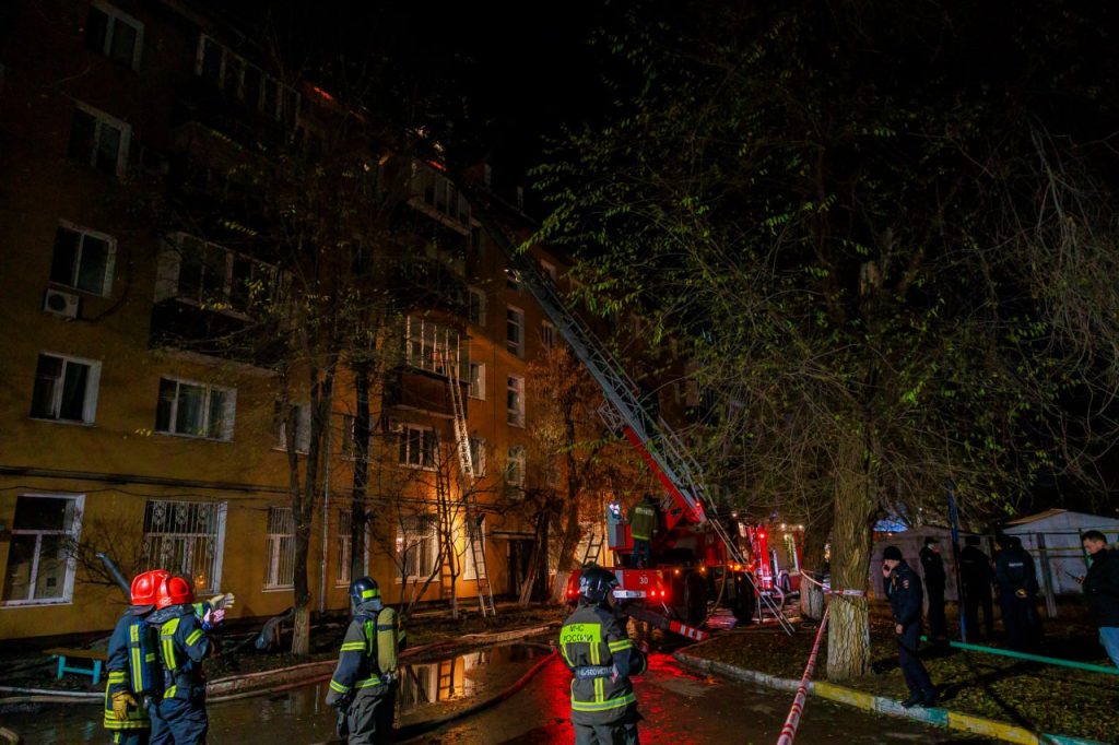 пожар в Оренбурге на проезде Больничном 15