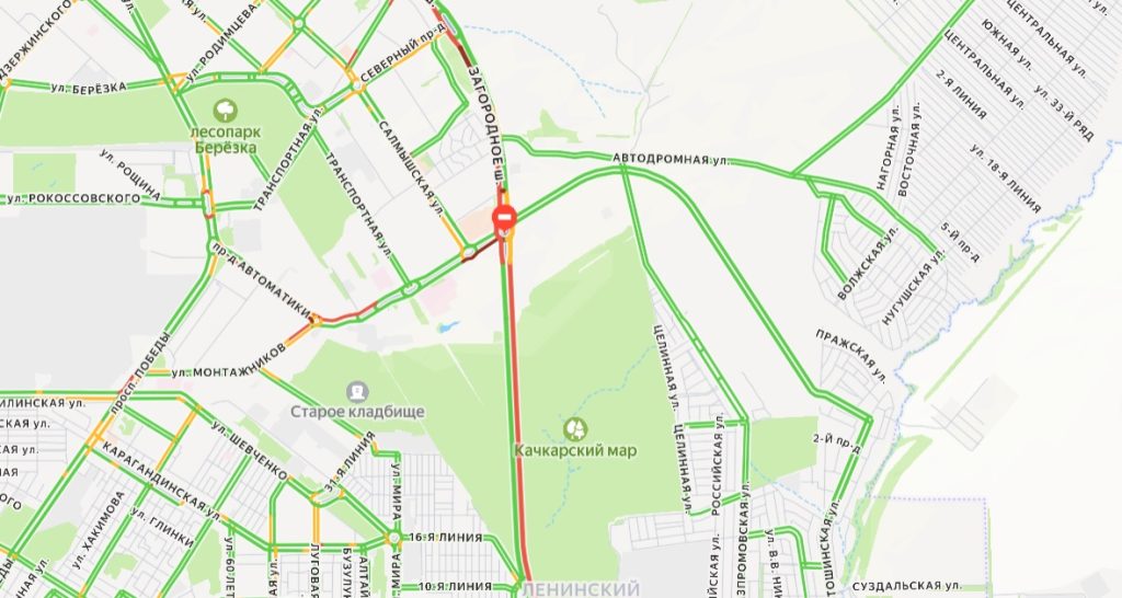 пробка загородное шоссе