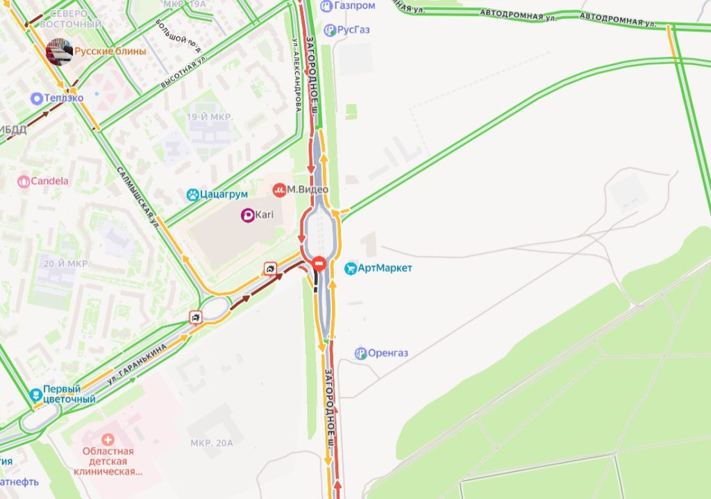 пробки в Оренбурге 2