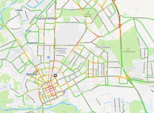 пробки в Оренбурге