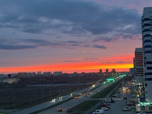 закат в Оренбурге