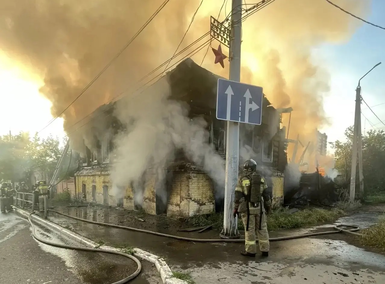 пожар на рыбаковской в Оренбурге