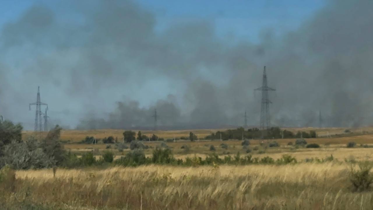 ландшафтный пожар в Беляевском районе